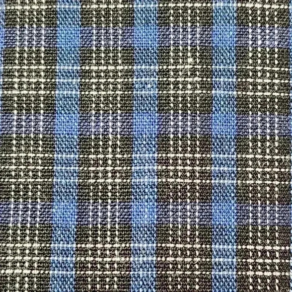 Wrangler denim& patterned banded collar button down shirt/ overshirt. Vintage L - Picture 6 of 7